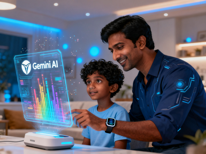 Father and Son AI Image Generated with Gemini