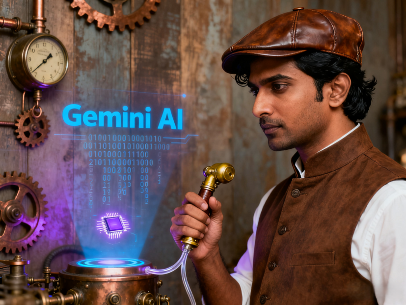 Retro Style Male AI Image Generated with Gemini